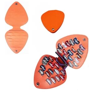 Orange Guitar Pick Holder Case